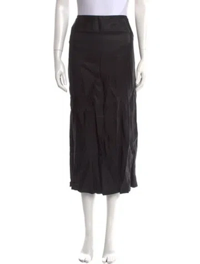 Pre-owned Yohji Yamamoto Vintage Midi Length Skirt In Black