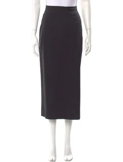 Pre-owned Yohji Yamamoto Vintage Midi Length Skirt In Black