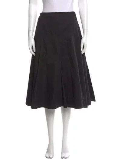 Pre-owned Yohji Yamamoto Vintage Midi Length Skirt In Black