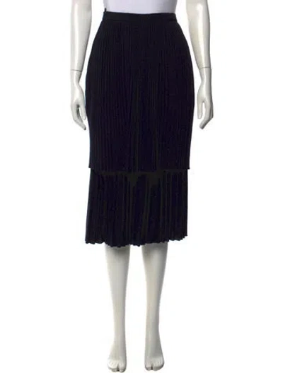 Pre-owned Yohji Yamamoto Vintage Midi Length Skirt In Black