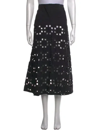 Pre-owned Yohji Yamamoto Vintage Midi Length Skirt In Black