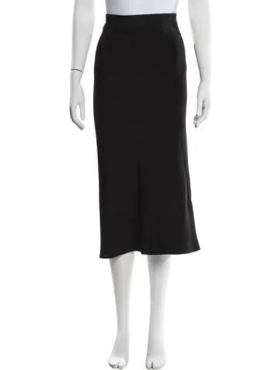 Pre-owned Yohji Yamamoto Vintage Midi Length Skirt In Black
