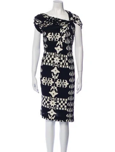 Pre-owned Yohji Yamamoto Vintage Mini Dress In Blue