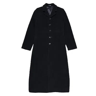 Pre-owned Yohji Yamamoto Vintage Noue-rue  Wool Long Coat In Black