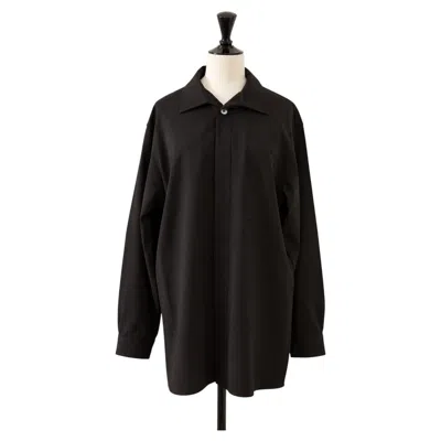 Pre-owned Yohji Yamamoto Vintage Wool Shirt, Size M In Black