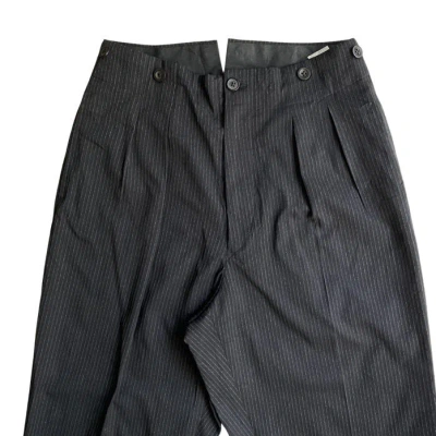 Pre-owned Yohji Yamamoto Vintage Y's High Waist Pants With Back Waist Belt In Stripe