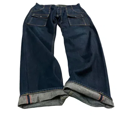 Pre-owned Yohji Yamamoto Vintage  Bush Denim Selvedge Jeans In Blue