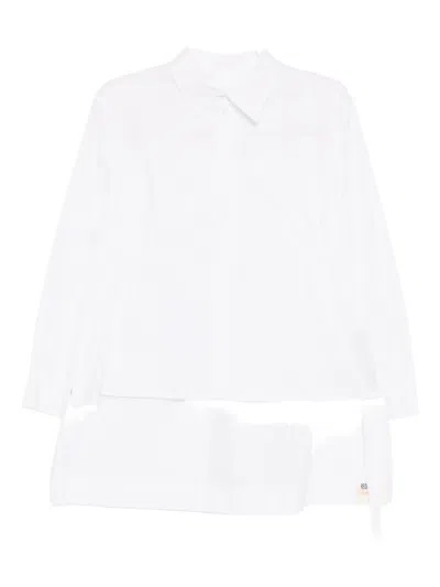Yohji Yamamoto Waist-gathered Shirt In Brown