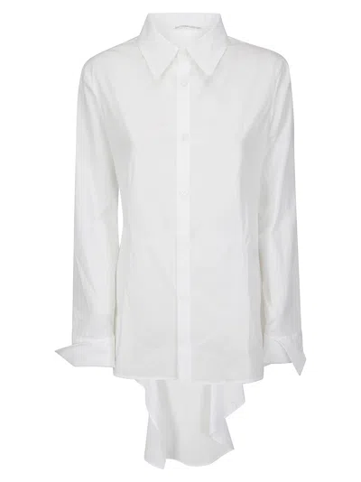 YOHJI YAMAMOTO YOHJI YAMAMOTO WHITE ASYMMETRIC SHIRT