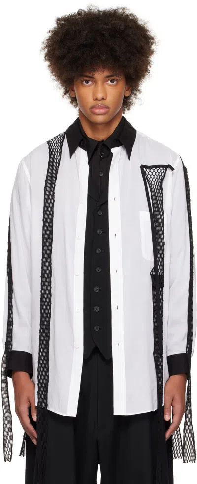 Yohji Yamamoto White Cellulose Lawn Mesh Tp Shirt In 1 Off White
