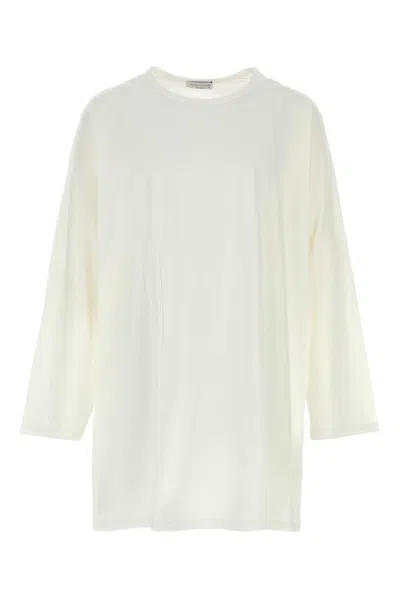 Yohji Yamamoto White Cotton Oversize T-shirt