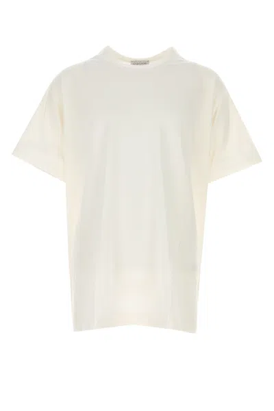 Yohji Yamamoto Oversized Graphic Print Crew Neck T-shirt In White