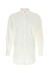 Yohji Yamamoto Cotton Shirt Featuring Long Sleeves And Collar In White
