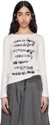 Yohji Yamamoto White High Gauge Airy Jersey Pt Long Sleeve T-shirt In 1 Off White