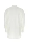 Yohji Yamamoto Cotton Shirt With Button-down Collar And Front Pocket In White