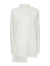 Yohji Yamamoto R-asymmetric Flare Blouse In White