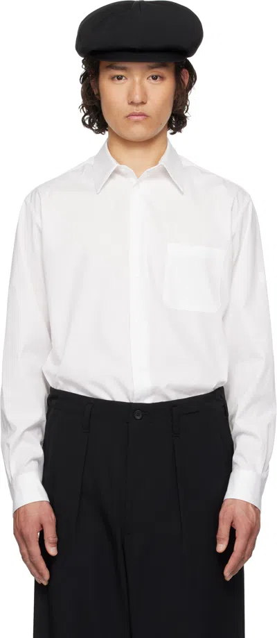 Yohji Yamamoto White Suit Broad Cdh Basic Shirt In 1 White