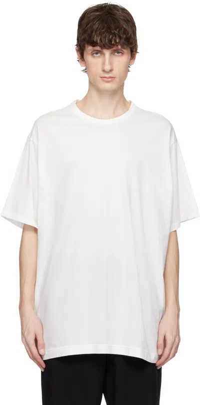 Yohji Yamamoto White Ultima Jersey Round Neck T-shirt