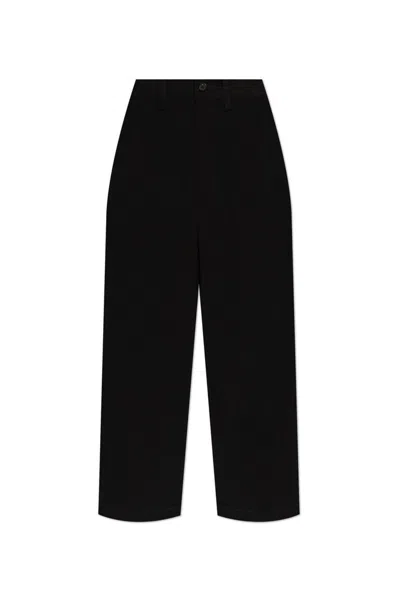 Yohji Yamamoto Wool Gabardine Baggy Pants In Black