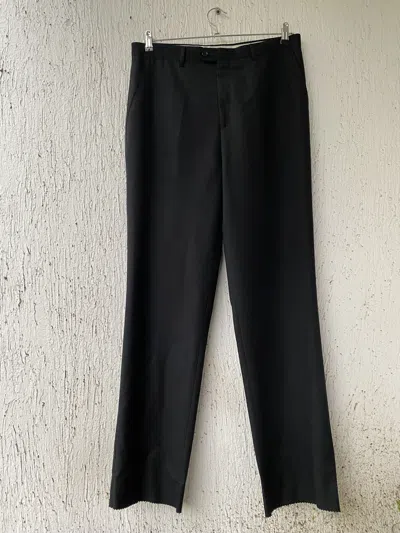 Pre-owned Yohji Yamamoto Wide Black Wool Pant