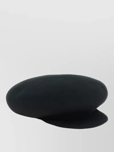 Yohji Yamamoto Wide Brim Round Shape Soft Texture Hat In Black