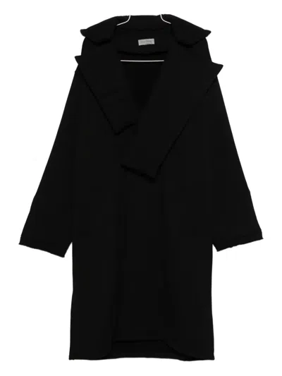 Yohji Yamamoto Wide-lapel Coat In Black