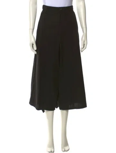 Pre-owned Yohji Yamamoto Wide Leg Pants In Black