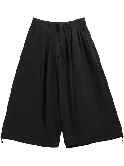 Yohji Yamamoto Wide-leg Trousers In Black