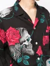 Shop Yohji Yamamoto Wildside Skull-print Cotton Shirt In Black