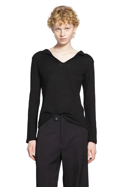 Yohji Yamamoto Woman Black T-shirts & Tank Tops