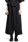 Yohji Yamamoto Woman Black Trousers In Black