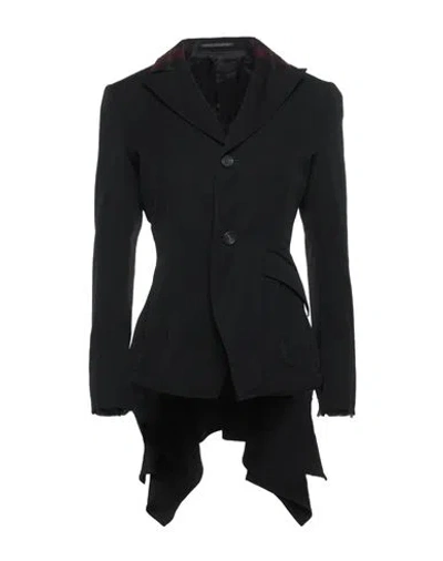 Yohji Yamamoto Woman Blazer Black Size 2 Wool