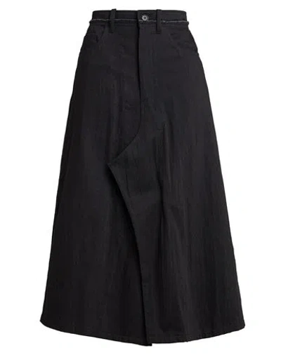 Yohji Yamamoto Woman Denim Skirt Black Size 2 Cotton