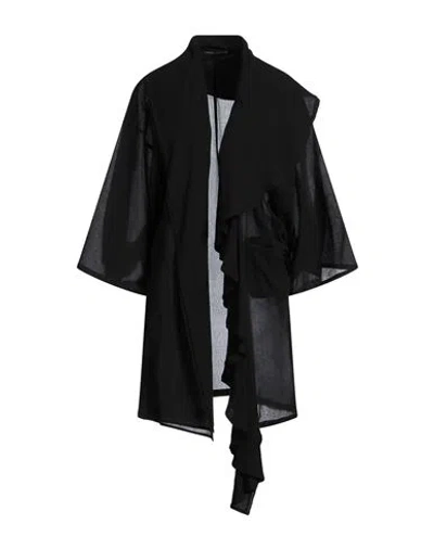 Yohji Yamamoto Woman Jacket Black Size 2 Cotton