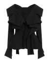 Yohji Yamamoto Woman Jacket Black Size 2 Rayon, Cotton, Linen, Silk In Black