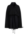 Yohji Yamamoto Layered Cotton Drill Short Jacket In Black