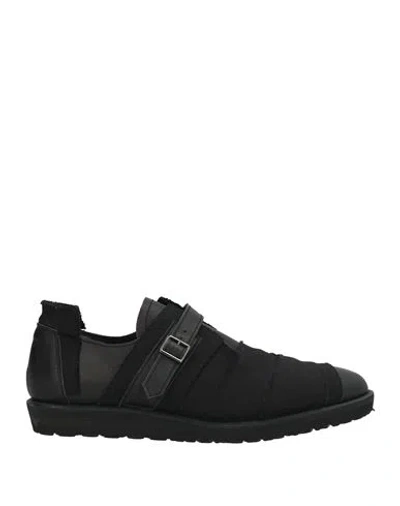 Yohji Yamamoto Woman Loafers Black Size 7 Leather, Textile Fibers