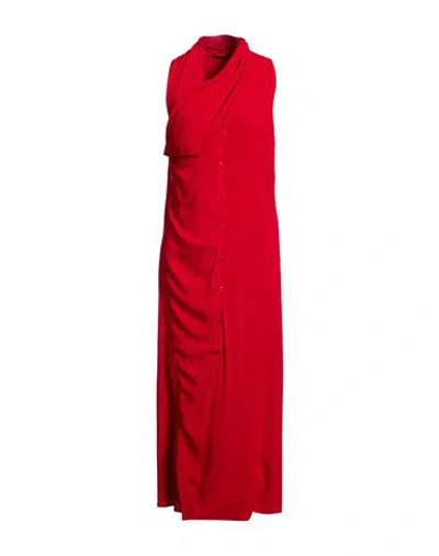 Yohji Yamamoto Woman Maxi Dress Red Size 2 Rayon