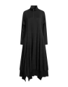 Yohji Yamamoto Woman Midi Dress Black Size 2 Polyester, Acrylic, Wool
