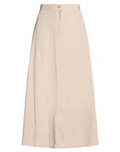 Yohji Yamamoto Woman Midi Skirt Beige Size 1 Cotton In Neutral