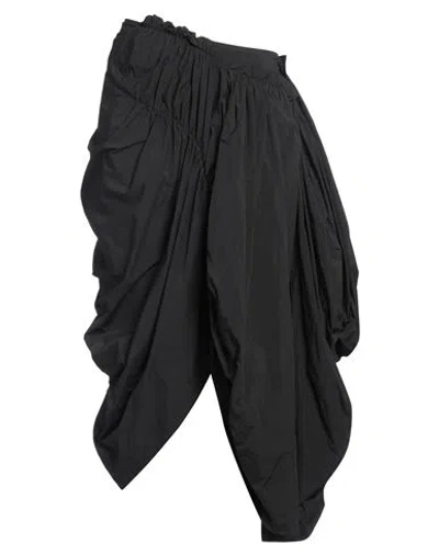 Yohji Yamamoto Woman Midi Skirt Black Size 2 Nylon, Cotton