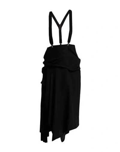 Yohji Yamamoto Woman Midi Skirt Black Size 2 Wool, Rayon, Nylon, Cotton