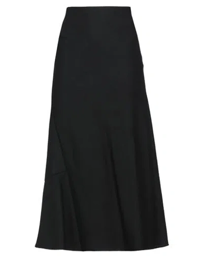 Yohji Yamamoto Woman Midi Skirt Black Size 3 Wool