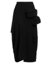 Yohji Yamamoto Woman Midi Skirt Black Size 3 Wool In Black