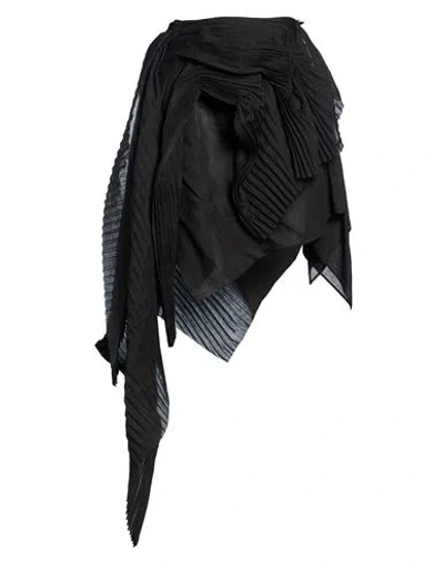 Yohji Yamamoto Woman Mini Skirt Black Size 1 Ramie