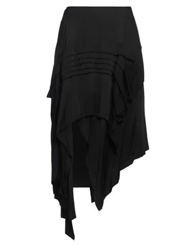 Yohji Yamamoto Asymmetric Multi Layer Skirt With Pleated Detail In Black