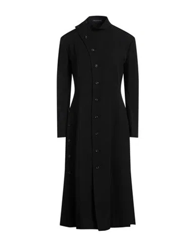 Yohji Yamamoto Woman Overcoat & Trench Coat Black Size 3 Wool