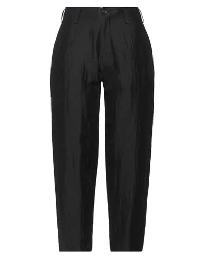 Yohji Yamamoto Woman Pants Black Size 1 Ramie, Cupro, Linen