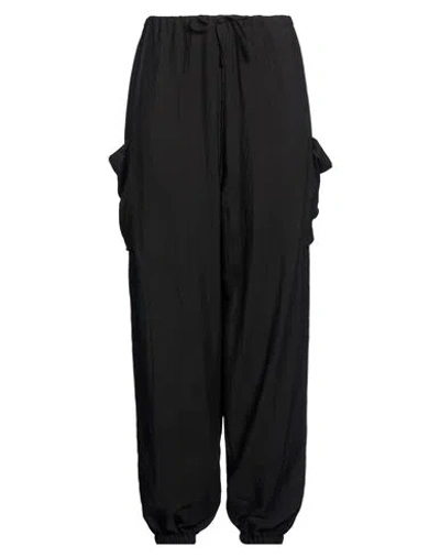 Yohji Yamamoto Woman Pants Black Size 2 Wool, Cupro