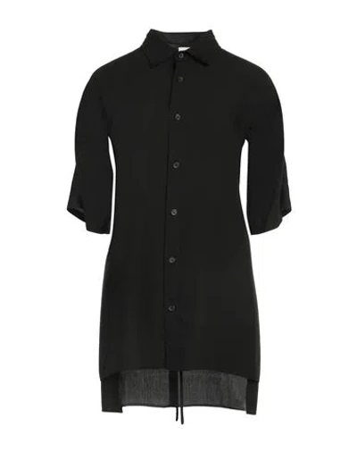 Yohji Yamamoto Woman Shirt Black Size 2 Cellulose